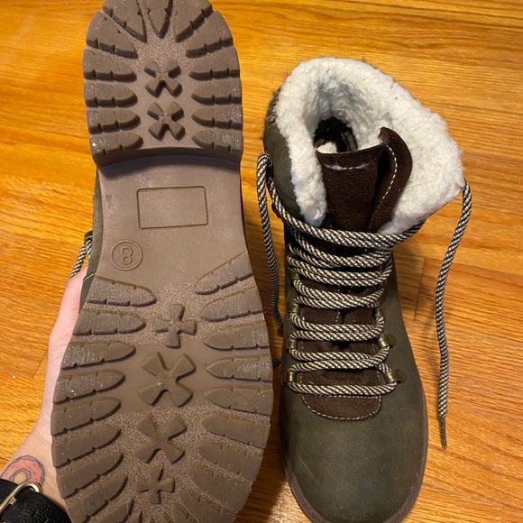 Women’s Mossimo Supply Co. Olive Green Suede Boots - Picture 7 of 7